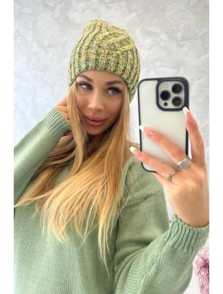 Merry K225 fleecová čiapka kiwi+green