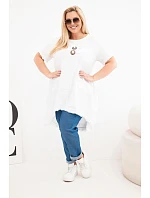 Dámske bavlnené šaty nadmernej veľkosti s dlhším chrbtom a vreckom