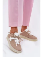 Niskie Buty Sportowe Damskie Beżowe Zelevelis
