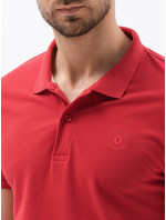 Ombre Polo tričká S1374 Červená
