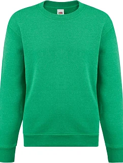Fruit of the Loom Classic Kids Set-In Sweat Detská mikina 16.2041 retro heather green