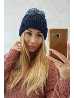 Fleecová čiapka Alice K248 denim+blue
