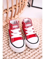 Dziecięce Wysokie Trampki Z Suwakiem BIG STAR HH374190 Czerwone