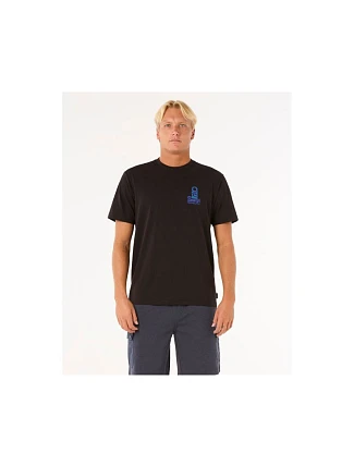 Tričko RIP CURL Vaporcool Search Stack Tee, čierne Tričko RIP CURL Vaporcool Search Stack Tee, čierne