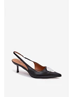 Dámské sandály na podpatku s ozdobným detailem Isadora