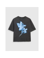 Dámske tričko oversize s potlačou 4F 4FRSS25TTSHF2747-20S