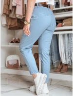 Dámske nohavice chinos s opaskom MODELA modré FashionStreet UY2567