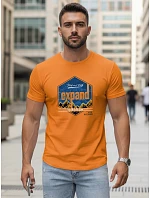 Pánske bavlnené tričko s potlačou EXPAND orange FashionStreet NX5004R Pánske bavlnené tričko s potlačou EXPAND orange FashionStreet NX5004R
