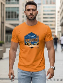 Pánske bavlnené tričko s potlačou EXPAND orange FashionStreet NX5004R