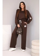 Dámska súprava maslová mikina + nohavice hnedá Dámska súprava maslová mikina + nohavice hnedá