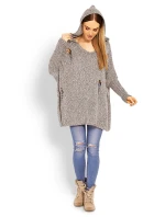 Dlhý sveter model 114564 PeeKaBoo