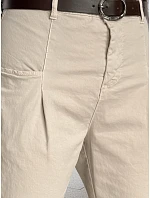 Dámske bavlnené nohavice CHINOSKA light beige FashionStreet UY2557 Dámske bavlnené nohavice CHINOSKA light beige FashionStreet UY2557