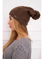 Fleecová čiapka Justyna K253 cappuccino