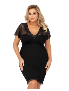 Nočná košeľa Ivana black plus - Donna