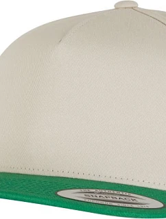Flexfit 6007/6007T 5-panelová snapbacková čiapka 55.6007 béžová/zelená