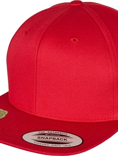 Flexfit 6089OC 6-panelová snapbacková čiapka z organického bavlneného materiálu 55.89OC červená