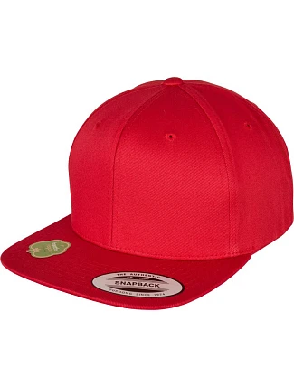 Flexfit 6089OC 6-panelová snapbacková čiapka z organického bavlneného materiálu 55.89OC červená