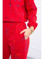 Izolovaná sada s farebnou potlačou červená