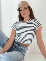 Dámske pruhované tričko LUNA ROSE white FashionStreet RY2258 Dámske pruhované tričko LUNA ROSE white FashionStreet RY2258