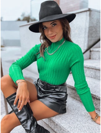 Dámsky sveter s rolákom OASIS green FashionStreet MY2248 Dámsky sveter s rolákom OASIS green FashionStreet MY2248