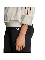 Dámska mikina adidas Animal Print 3-Stripes French Terry Sweatshirt cream JM1836