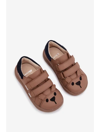 Kožené dětské polobotky Barefoot s Medvídkem Bartek Béžové Kožené dětské polobotky Barefoot s Medvídkem Bartek Béžové