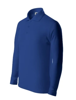 Detská polokošeľa Pique Polo LS kráľovská modrá