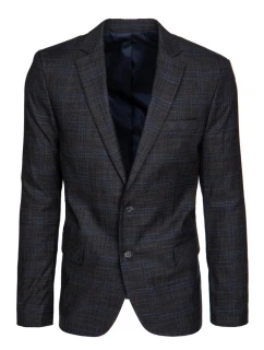 Pánske jednoradové sivé sako FashionStreet MX0639