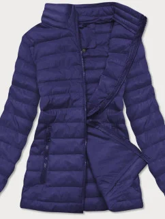 Tmavomodrá ľahká dámska prešívaná bunda (20311-215)