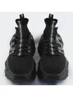 Čierne dámske textilné tenisky sneakers (RA16)