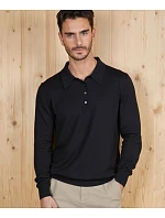 NEOBLU Pánsky pulóver so stojáčikom 24.3986 deep black