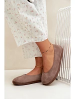 Dámske balerínky Barefoot Taupe Hollin Dámske balerínky Barefoot Taupe Hollin