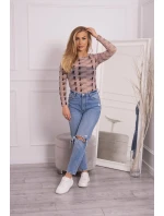 Blúzkové body v bronzovej béžovej farbe