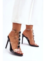 Wysokie Sandałki Szpilki D&A MR-16 Czarne