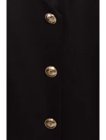 M793 Bunda so zlatým gombíkom - čierna