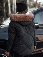 Dámska zimná bunda LESISI prešívaná s kapucňou čierna FashionStreet TY4716