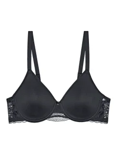 Dámska moderná čipkovaná+bavlnená podprsenka WP EX - BLACK - black 0004 - TRIUMPH