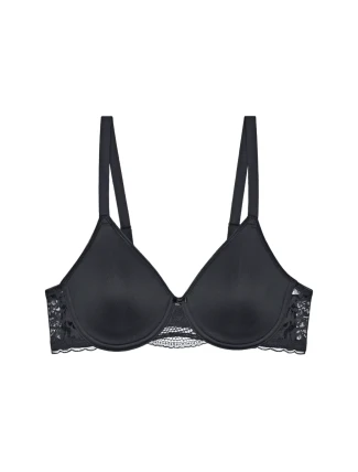 Dámska moderná čipkovaná+bavlnená podprsenka WP EX - BLACK - black 0004 - TRIUMPH