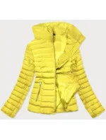 Žltá prešívaná dámska bunda pre prechodné obdobie (23063-3) Žltá prešívaná dámska bunda pre prechodné obdobie (23063-3)