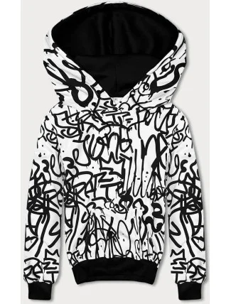 Biela pánska graffitti mikina (8B1151-1)