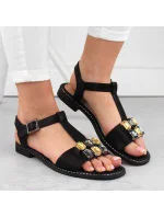 Zirkónové pohodlné sandále S.Barski W OLI261A black