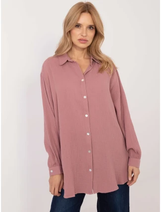 Košeľa D70032M11066D4 tmavoružová