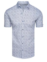 Pánske vzorované tričko s krátkym rukávom modré FashionStreet KX1054