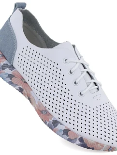 Dámske kožené poltopánky biele Artiker 58C0586