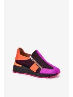 Skórzane Sneakersy Na Koturnie Maciejka 06853-15 Czarne