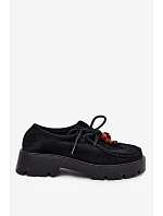 Dámske poltopánky s imitáciou semišových ozdôb Black Melonia Dámske poltopánky s imitáciou semišových ozdôb Black Melonia