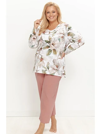 3652 DÁMSKE DLHÉ PYŽAMO DENISA 2XL–4XL 3652 DÁMSKE DLHÉ PYŽAMO DENISA 2XL–4XL