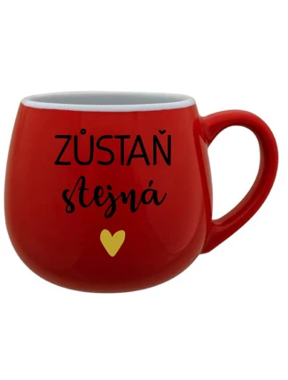 STAY THE SAME - červený keramický hrnček 300 ml