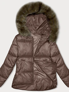 Dámska bunda bomber hnedá S'west (B8190-14)