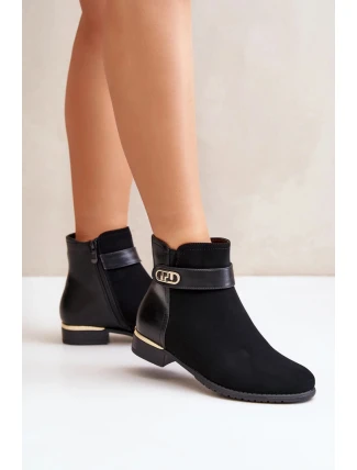 Dámske členkové topánky K-99213 čierne - Step in style Dámske členkové topánky K-99213 čierne - Step in style